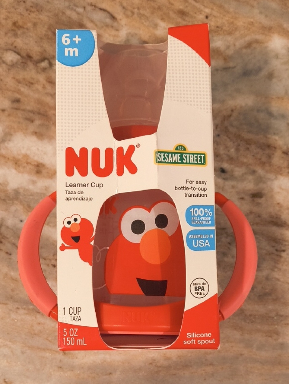 NUK Sesame Street Elmo Learner Cup - Coral Pink